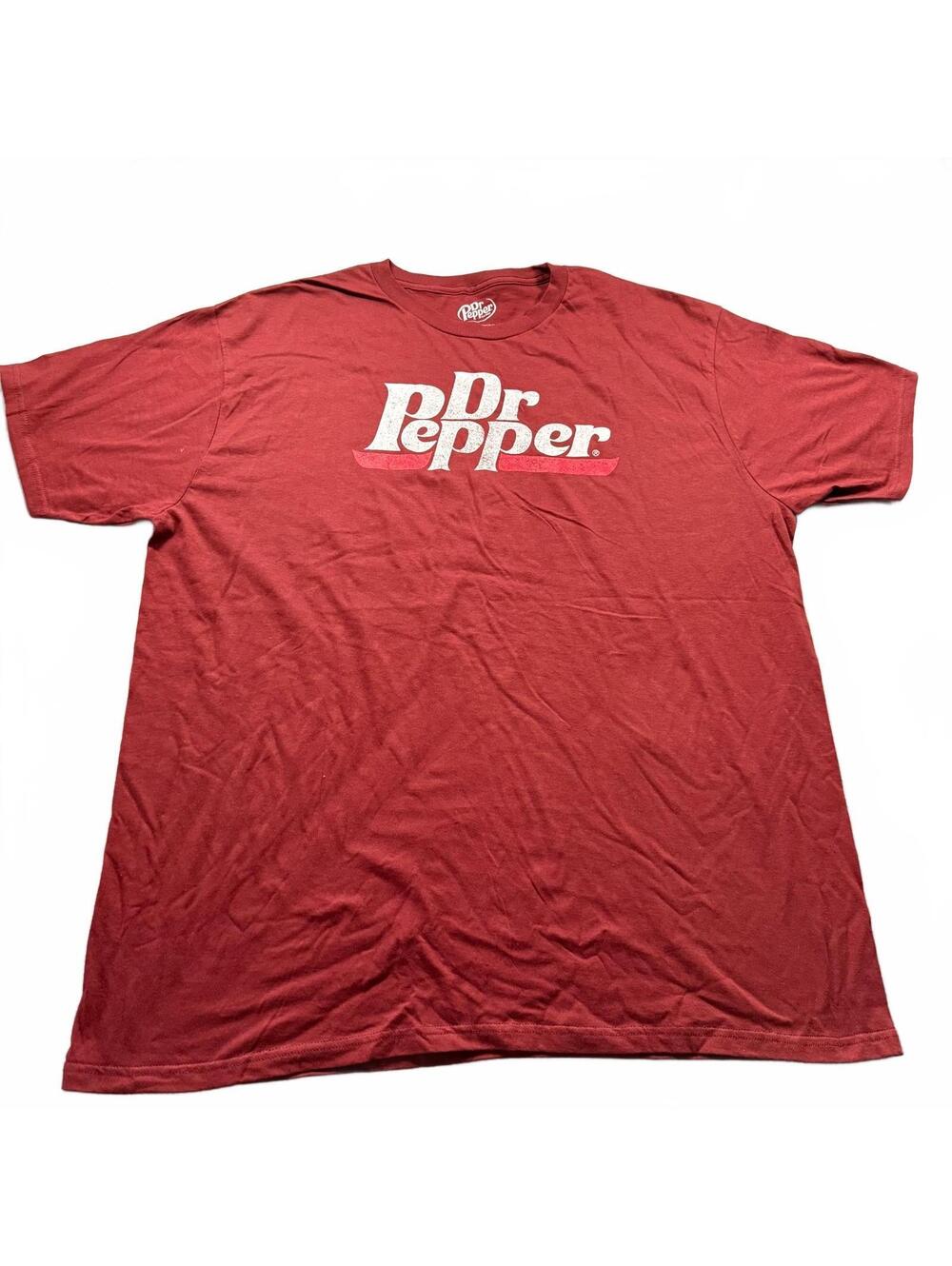 Official Dr Pepper Classic Logo Graphic Tee - Maroon (Size 2XL)